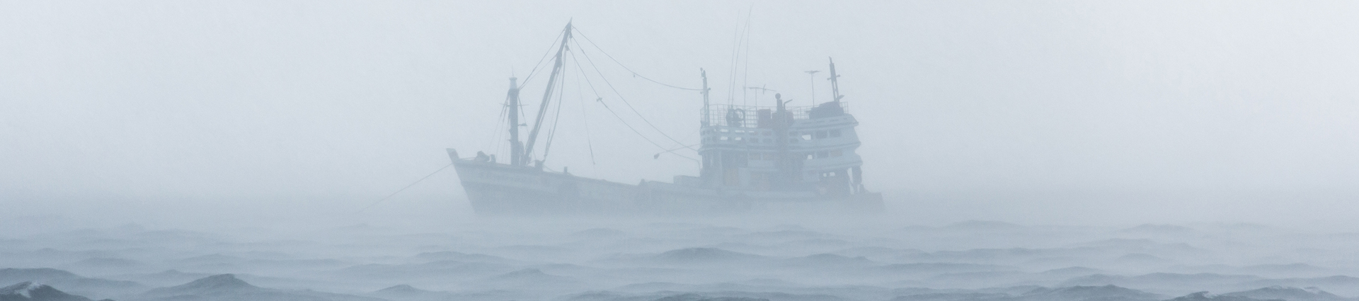 Ship in foggy weather